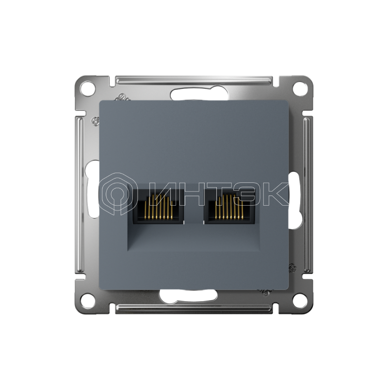 Розетка компьютерная 2-м AtlasDesign RJ45 кат.5E механизм грифель  Systeme Electric ATN000785 изображение, фото