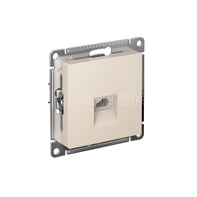 Розетка компьютерная 1-м AtlasDesign RJ45 кат.5E механизм беж.  Systeme Electric ATN000283 изображение, фото