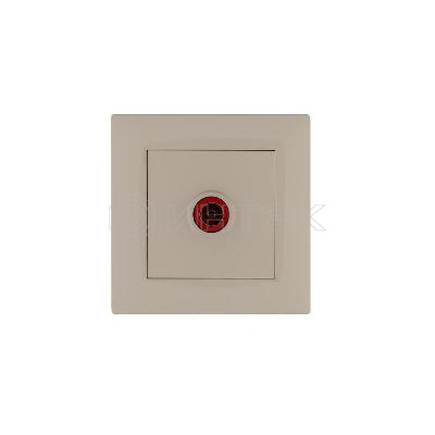 Розетка TV проходная Karea RIZZ крем Makel 88010007 изображение, фото