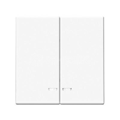 Выключатель 2-кл. ArtGallery (сх. 5а) 10AX с подсветкой механизм бел.  Systeme Electric GAL000153 изображение, фото