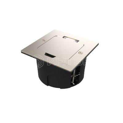 Лючок MultiDesk MDK20 на 2мод. IP44 с монтажной коробкой для стены фальшпола стола никель Systeme Electric MDK20102NA изображение, фото