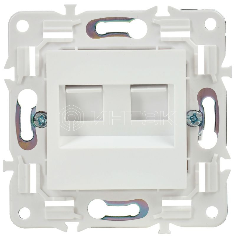 Розетка компьютерная двойн. RJ45 кат.5E SKANDY SK-K03W арктич. бел. IEK SK-K20-1-K01 изображение, фото