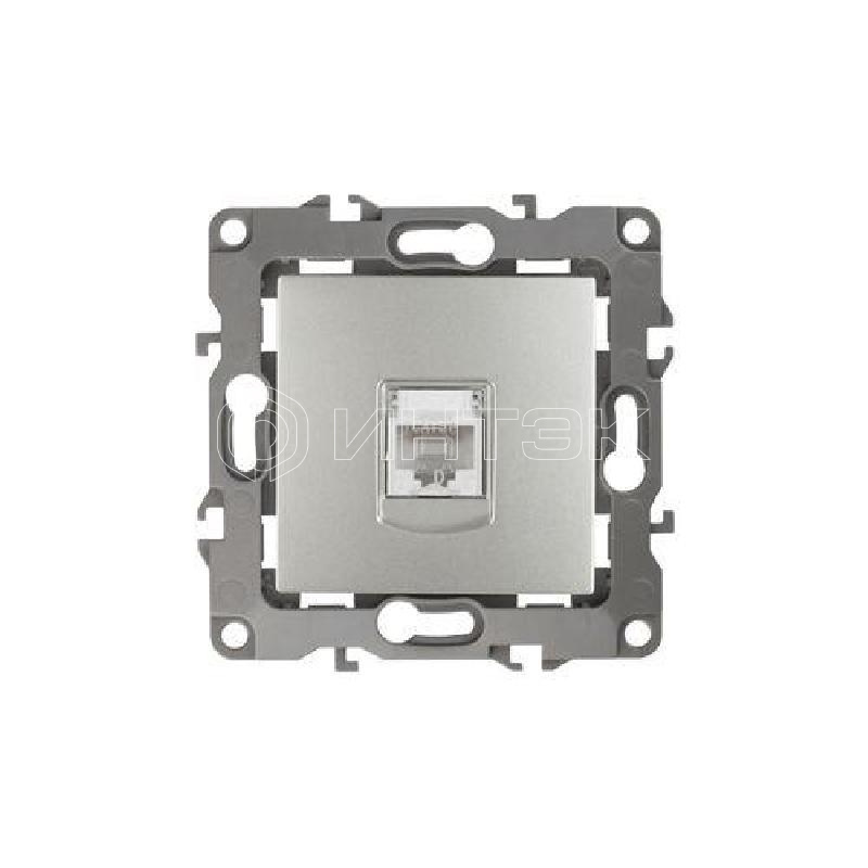 Розетка компьютерная Эра12 12-3107-03 RJ45 алюм. Эра Б0014725 изображение, фото