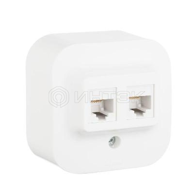 Розетка компьютерная 2-м ОП Quteo RJ45 кат.5E UTP бел. Legrand 782228 изображение, фото