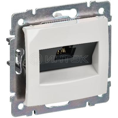 Розетка компьютерная 1-м СП Valena RJ45 UTP механизм бел. (DIY-упак.) IEK 694286 изображение, фото