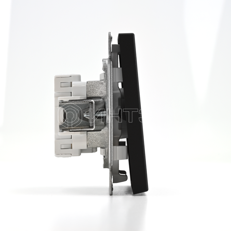 Выключатель кнопочный 1-кл. ArtGallery 10А механизм карбон Systeme Electric GAL001015 изображение, фото