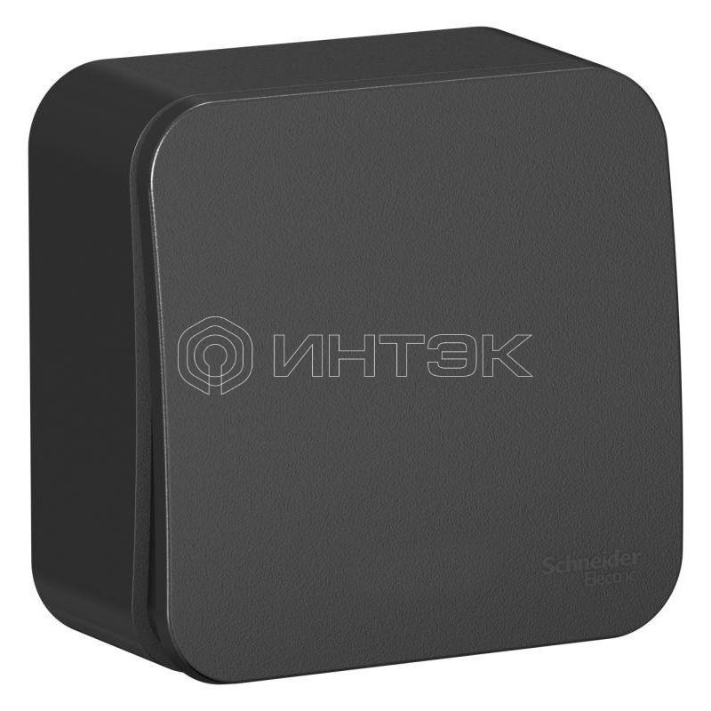 Выключатель 1-кл. ОП Blanca 10А IP20 (сх. 1) 250В с подсветкой с изолир. пластиной антрацит  Systeme Electric BLNVA101116 изображение, фото