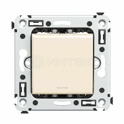 Инвертор 1-кл. 2мод. СП Avanti "Ванильная дымка" 16А IP20 беж. DKC 4405123 изображение, фото