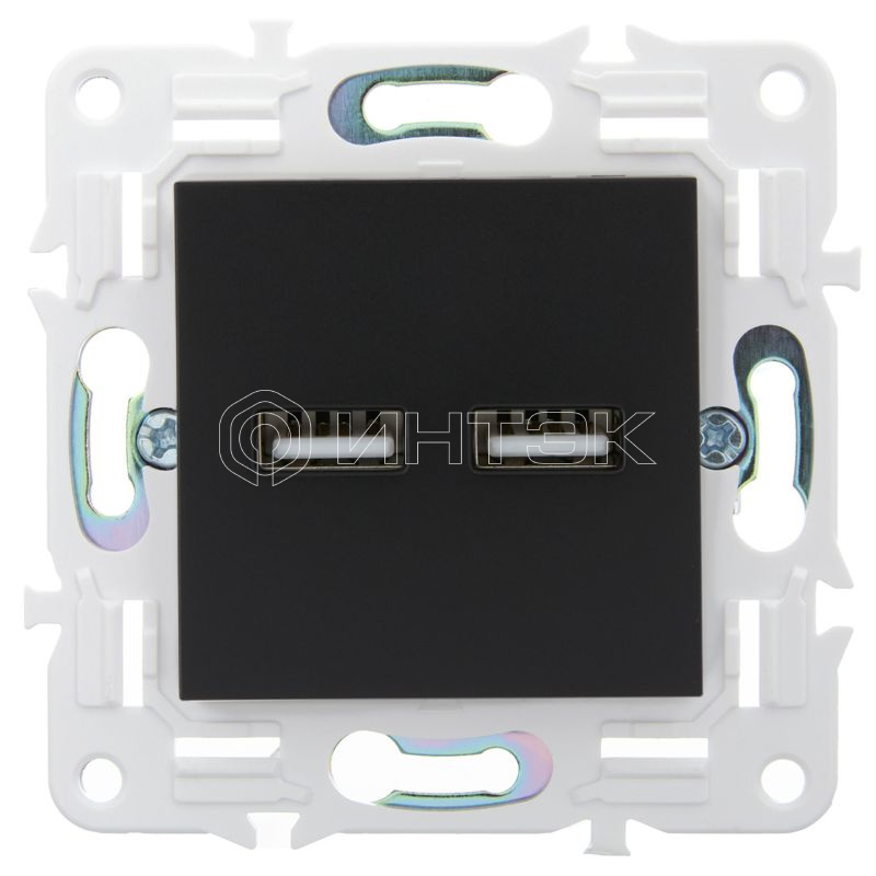Розетка USB A+A 3.1А SKANDY SK-R15Bl черн. IEK SK-U21-D31-K02 изображение, фото