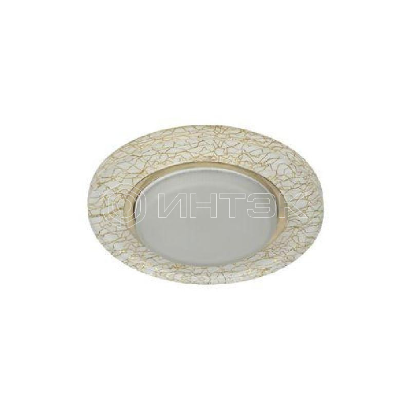 Светильник точечный DK80 WH/GD 13Вт GX53 220В бел./зол. ЭРА Б0019576 изображение, фото