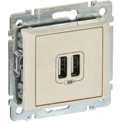 Розетка USB 2-м СП Valena сл. кость IEK 774170 изображение, фото