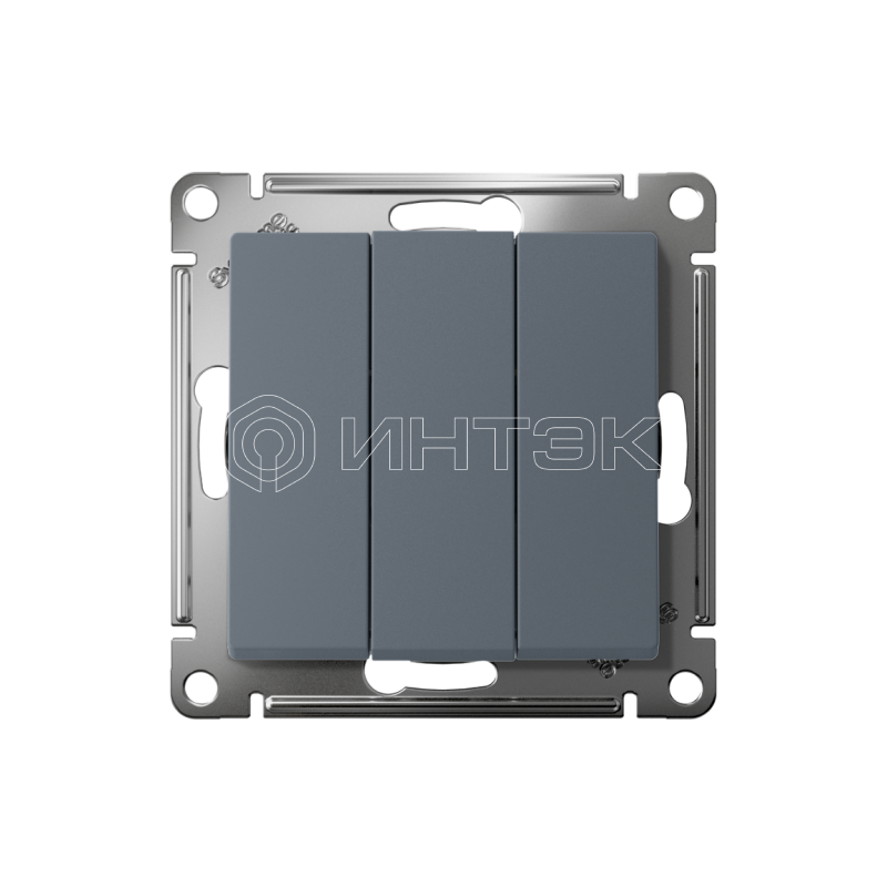 Выключатель 3-кл. СП AtlasDesign 10А IP20 (сх. 1+1+1) 10AX механизм грифель  Systeme Electric ATN000731 изображение, фото