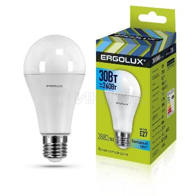 Лампа светодиодная LED-A70-30W-E27-4K ЛОН 30Вт E27 4500К 180-240В Ergolux 14229 изображение, фото
