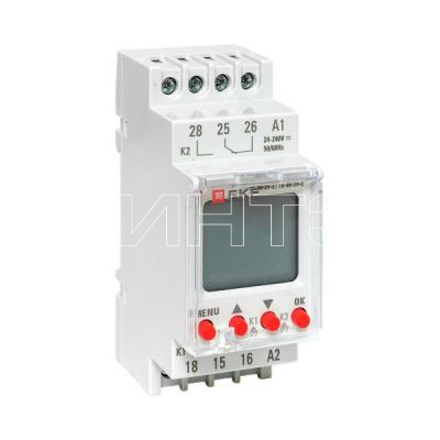 Таймер электронный двухканальный ТЭ-80 24-230В EKF te-80-24-2 изображение, фото