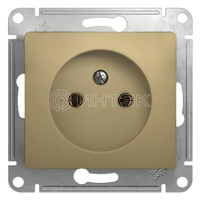 Розетка 1-м СП Glossa 16А IP20 без заземл. механизм титан  Systeme Electric GSL000441 изображение, фото