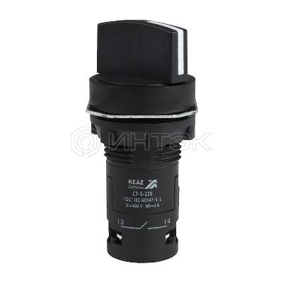 Переключатель 2 положения OptiSignal Compact D22 С7-S-220 черн. 2НО XB7ND23 КЭАЗ 362134 изображение, фото