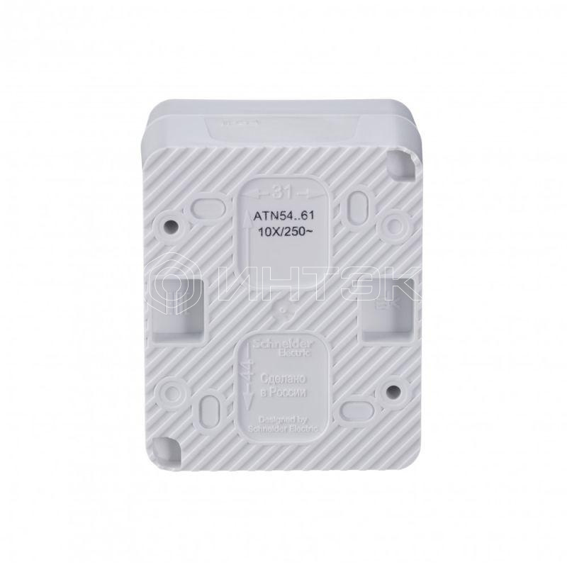 Переключатель проходной 1-кл. ОП AtlasDesign PROFI IP54 10AX бел.  Systeme Electric ATN540161 изображение, фото