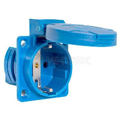 Розетка панельная 112 скрытая 2P+PЕ 16А 220В IP44 с защ. крышкой EKF ps-112-16-220 изображение, фото