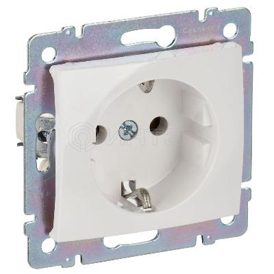 Розетка 1-м СП Valena 16А IP21 2P+E с заземл. защ. шторки немецк. стандарт механизм бел. (DIY-упак.) IEK 694269 изображение, фото