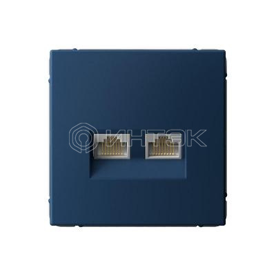 Розетка двойная компьютерная ArtGallery RJ45+RJ45 кат. 6A механизм аквамарин Systeme Electric GAL001188 изображение, фото