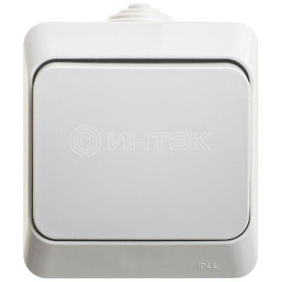 Переключатель проходной 1-кл. ОП Этюд 10А IP44 10AX сер.  Systeme Electric BA10-046C изображение, фото
