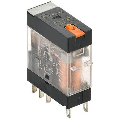 Реле общего назначения OGR-1 2C 220В AC с LED и тест. кнопкой ONI OGR-1-2C-AC220V-L-B изображение, фото