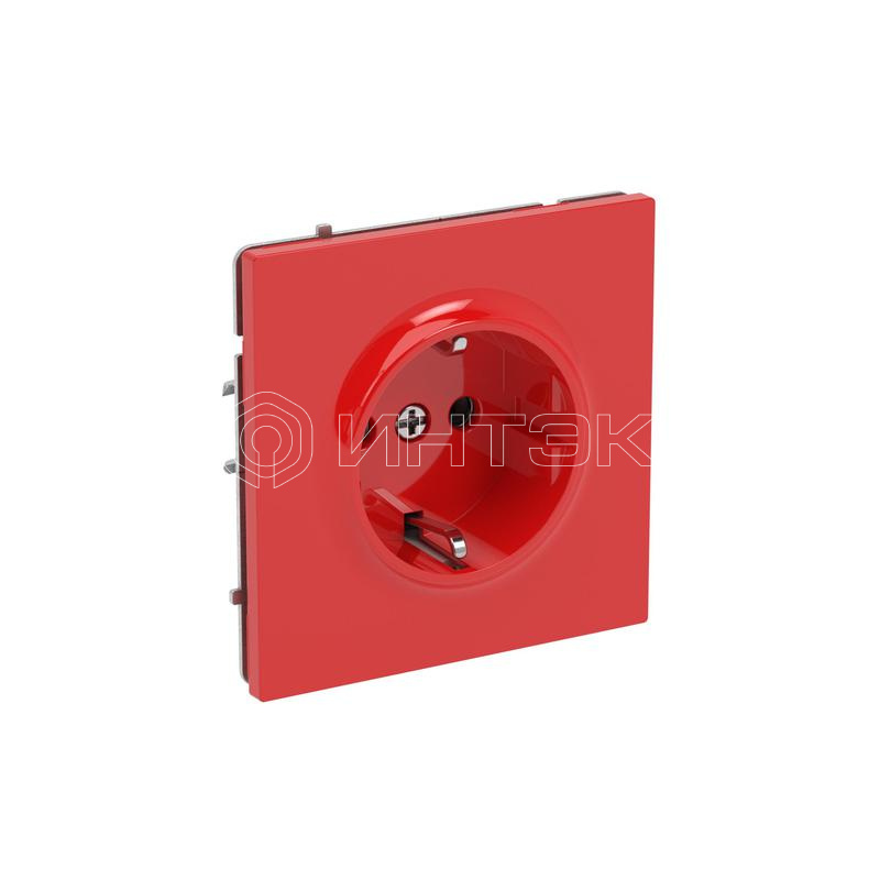 Розетка силовая KANT 2P+E без шторки красн. сатин DKC 7001033 изображение, фото