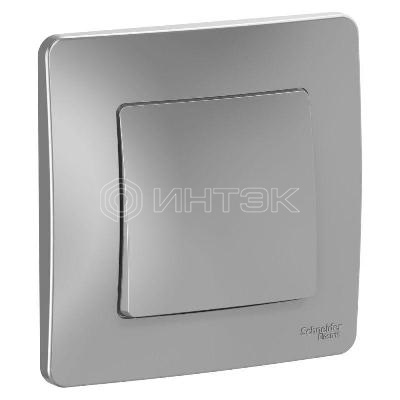 Переключатель проходной 1-кл. СП Blanca 10А IP20 (сх. 6) 250В алюм. Systeme Electric BLNVS010603 изображение, фото