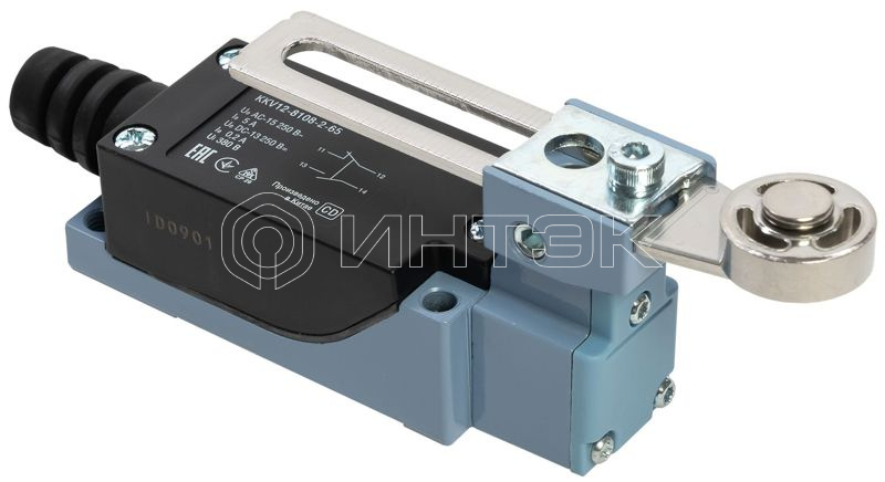 Выключатель концевой КВ-8108 IP65 регулир. рычаг стальн. ролик IEK KKV12-8108-2-65 изображение, фото