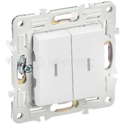 Выключатель проходной 2-кл. SKANDY 10А SK-V10W с индикацией арктич. бел. IEK SK-V22-1-10-K01 изображение, фото