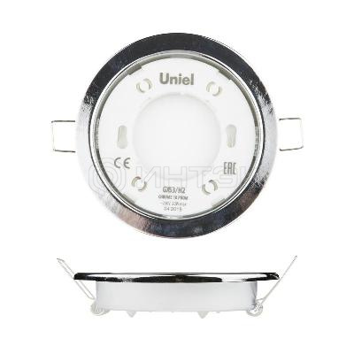 Светильник точечный GX53/H2 Chrome 10 Prom ультратонкий встраив. хром. (уп.10шт) Uniel UL-00005052 изображение, фото