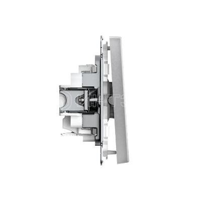 Выключатель кнопочный 1-кл. ArtGallery быстрозажим. клем. механизм алюм. Systeme Electric GAL000315S изображение, фото