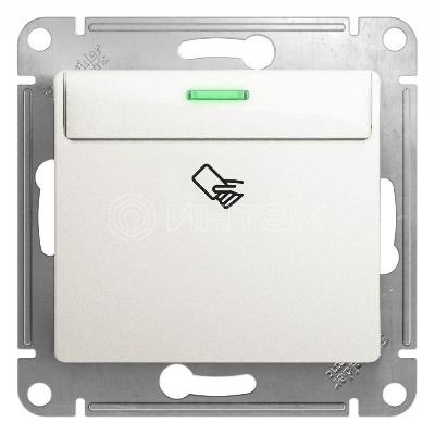Выключатель карточный 1-кл. Glossa (сх. 6) механизм перламутр Systeme Electric GSL000669 изображение, фото