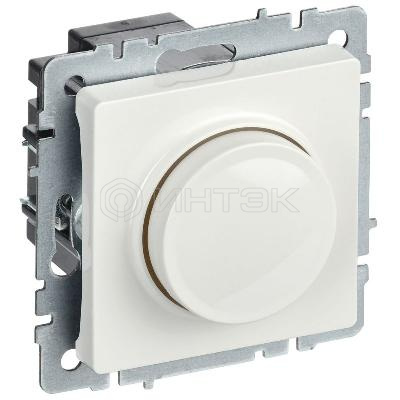 Светорегулятор СП BRITE пов-наж. 600Вт СС10-1-0-БрБ механизм бел. IEK BR-D20-0600-K01 изображение, фото