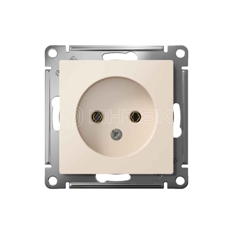 Розетка 1-м СП AtlasDesign 16А IP20 без заземл. без защ. шторок механизм беж.  Systeme Electric ATN000241 изображение, фото