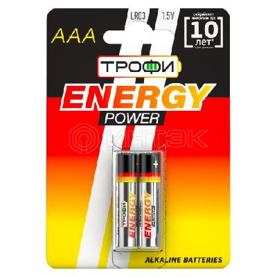 Элемент питания алкалиновый AAA/LR03 LR03-2BL (блист.2шт) Трофи C0034929 изображение, фото