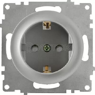 Розетка 1-м СП Florence 16А IP20 с заземл. защ. шторки винтов. клеммы механизм сер. (1E10101302) OneKeyElectro 2172833 изображение, фото