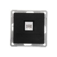Розетка телефонная 1-м СП W59 RJ11 1А 160В механизм черн. бархат Systeme Electric RSI-152T-6-86 изображение, фото
