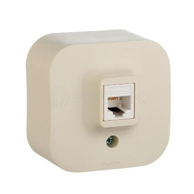 Розетка телефонная 1-м ОП Quteo RJ11 сл. кость IEK 782244 изображение, фото