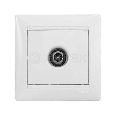 Розетка телевизионная TV 1-м СП Valena 2400мГц механизм бел. (DIY-упак.) IEK 695337 изображение, фото