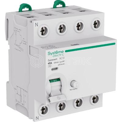 Выключатель дифференциального тока 4п 40А 300мА тип AC Systeme9 400В  Systeme Electric S9R14440
