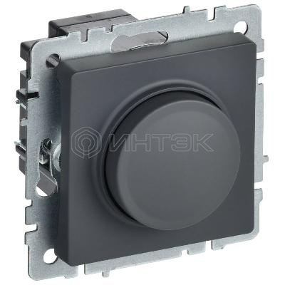 Светорегулятор СП BRITE пов-наж. 600Вт СС10-1-0-БрГ механизм графит IEK BR-D20-0600-K53 изображение, фото