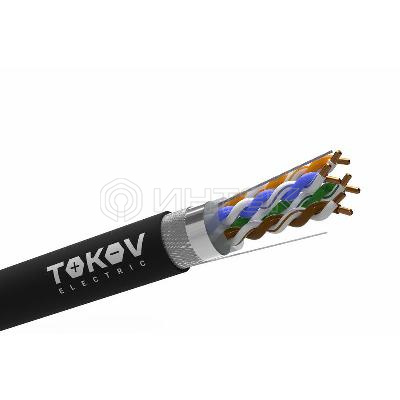 Кабель витая пара SF/UTP 4х2х24AWG(0.52мм) кат.5E outdoor Fluke tested 305м (м) PRO TOKOV ELECTRIC TKP-C05-SF/UTP-42-5E-305-OD изображение, фото