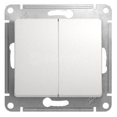 Переключатель проходной 2-кл. СП Glossa 10А IP20 (сх. 6/2) 10AX механизм бел.  Systeme Electric GSL000165 изображение, фото