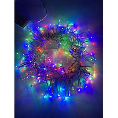 Гирлянда светодиодная "Мишура" 3.9м 200LED 220В IP20 бел. провод мультиколор ЭРА Б0047972 изображение, фото