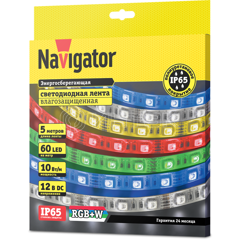Лента светодиодная 14 468 NLS-5050RGBW60-10-IP65-12V (уп.5м) NAVIGATOR 14468 изображение, фото