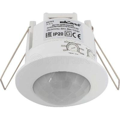 Датчик движения DDV-02 встраиваемый 360град. (под R63) 1200Вт 10-900с 6м 3-2000Лк бел. Duwi 25818 6 изображение, фото