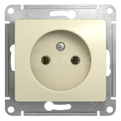 Розетка 1-м СП Glossa 16А IP20 без заземл. механизм беж.  Systeme Electric GSL000241 изображение, фото