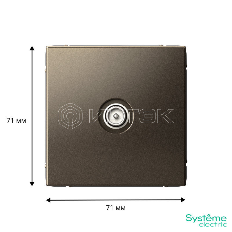 Розетка телевизионная проходная TV ArtGallery 4дБ механизм мокко Systeme Electric GAL000692 изображение, фото