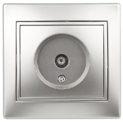 Розетка телевизионная одиночная TV СП Plano 1-301-03 IP20 алюм. Intro Б0030078 изображение, фото